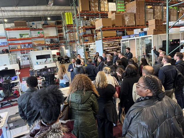 Leadership Orange class touring WCR Window Cleaning Resource in the Town of Goshen.